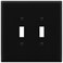 ENERLITES Oversized Double Toggle Light Switch Cover Plate, 1 Pack, Black