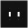ENERLITES Oversized Double Toggle Light Switch Cover Plate, 1 Pack, Black