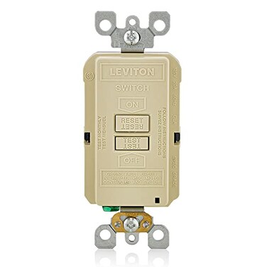 Leviton Slim Blank Face GFCI, LED Indicator Light, 20 Amp, GFRBF-I, Ivory