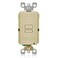 Leviton Slim Blank Face GFCI, LED Indicator Light, 20 Amp, GFRBF-I, Ivory
