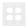 ENERLITES Screwless Double Duplex Outlet Covers Wall Plate, 1 Pack, White