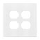 ENERLITES Screwless Double Duplex Outlet Covers Wall Plate, 1 Pack, White