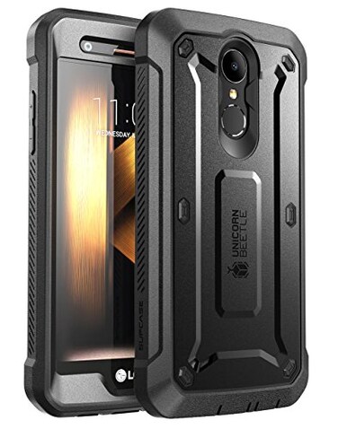 SUPCASE for LG K20 Plus/LG K20 V Case (2017with Screen Protector, Black