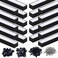 Muzata 20Pack 3.3FT Plus-Size Black LED Strip Channel Milky Diffuser U103