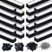 Muzata 20Pack 3.3FT Plus-Size Black LED Strip Channel Milky Diffuser U103