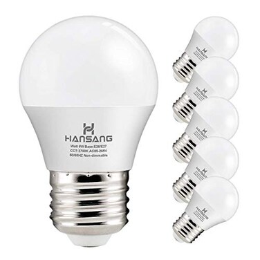 hansang E26 Small Light Bulb 2700K Warm White A15 LED Bulb 60W Equivalent