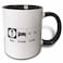 3dRose Funny Hobby Lifestyle Design Eat Sleep Code 11oz Two-Tone Black Mug
