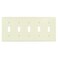 Leviton Electrical Wall Plate, Toggle Switch, 5-Gang - 78023, Light Almond