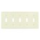 Leviton Electrical Wall Plate, Toggle Switch, 5-Gang - 78023, Light Almond