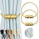 Hangtty Magnetic Curtain Tiebacks Decorative Rope Curtain Holdbacks Drapes