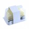 XIZHI 50 Sets Roll Cake Box with Stickers and Forks Swiss Roll Plastic Container