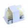 XIZHI 50 Sets Roll Cake Box with Stickers and Forks Swiss Roll Plastic Container