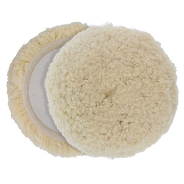 Dura-Gold 8" 100% Wool HookLoop Grip Buffing Pad for Compound Cutting