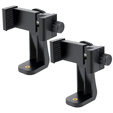 Petutu 2 Pack Tripod Phone Mount, Cell Phone Holder Standard Screw Adapter