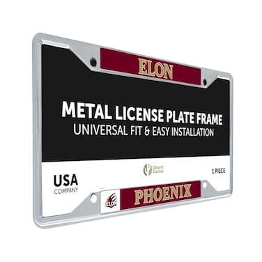 Desert Cactus Elon University Phoenix Phoenix License Plate Frame (Mascot
