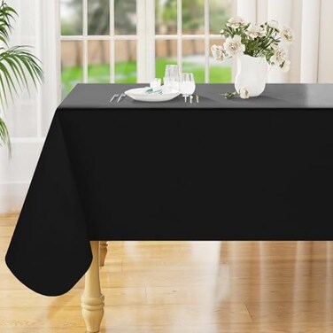 Smiry Rectangle Table Cloth 60"x102", Waterproof Wipeable Vinyl Tablecloth