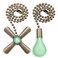 Dotlite 2Pack Bronze Ceiling Fan Pull Chain Extension Set Glow in The Dark