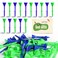 FINGER TEN Unbreakable Golf Tees Plastic 3 1/4 inch (100 Pack, BlueGreen