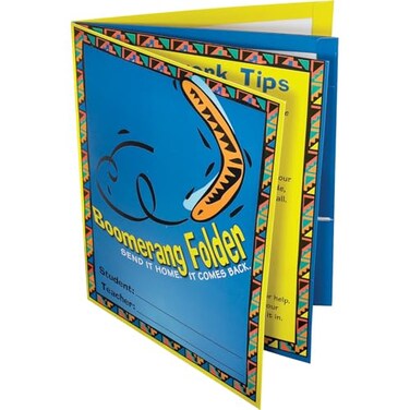 Really Good Stuff Send It Home-It Comes Back Boomerang (12-Pack, 9" x 12