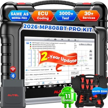 Autel Scanner MaxiPRO MP808BT PRO KIT, ECU Coding w/ 2 Years Update ($700