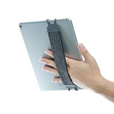TFY Security Hand Strap Holder for 6" E-Readers Anti-Drop Secure Grip Gray