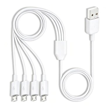 Herfair Micro USB Cable, Micro USB Splitter, Micro USB ChargerData Cable 1.64ft
