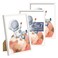 upsimples 5x7 Picture Frame Glass, Thin Border, White Photo Frames, 3 Pack