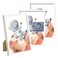 upsimples 5x7 Picture Frame Glass, Thin Border, White Photo Frames, 3 Pack