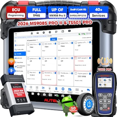 Autel Scanner MaxiSYS MS908S PRO II, with $219 TS501 PRO TPMS Relearn Tool