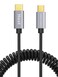 CableCreation Coiled USB C to Micro USB Cable, Stretches from 0.6ft to 4ft