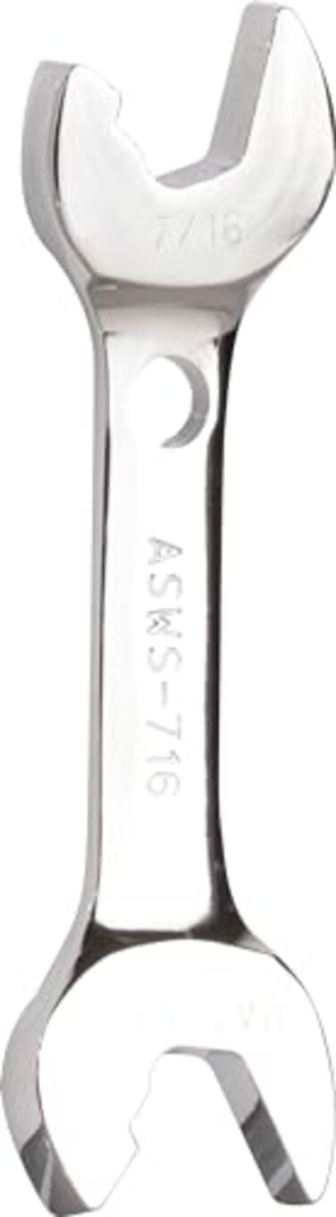 Jonard Tools ASWS-716, Stubby Double Ended Speed Wrench, Angled Head, 7/16