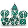 Cusdie 7Pcs Metal Dice with Metal Box,Dagger Design Polyhedral DND Dice Set