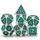 Cusdie 7Pcs Metal Dice with Metal Box,Dagger Design Polyhedral DND Dice Set