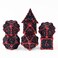Cusdie 7Pcs Metal Dice with Metal Box,Dagger Design Polyhedral DND Dice Set