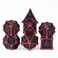 Cusdie 7Pcs Metal Dice with Metal Box,Dagger Design Polyhedral DND Dice Set