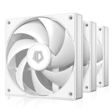 ID-COOLING AF-125-W Trio 120mm Case Fan for CPU Cooler/Computer Case,3 Pack