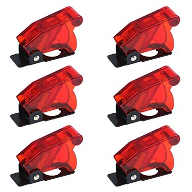 Antrader Plastic 12mm Mount Dia. Dustproof Safety Toggle Switch Covers 6Pcs