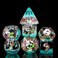 Cusdie 7-Die Dice DND, Polyhedral Dice Set Filled with Animal(Panda/Bamboo