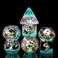 Cusdie 7-Die Dice DND, Polyhedral Dice Set Filled with Animal(Panda/Bamboo