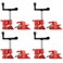 Acymner 4 Pack 3/4" Wood Gluing Pipe Clamp Set, Pipe Clamps for Woodworking