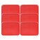 Pyrex 7210-PC 3-Cup Red Food Storage Replacement Lid (6-Pack- Made in USA