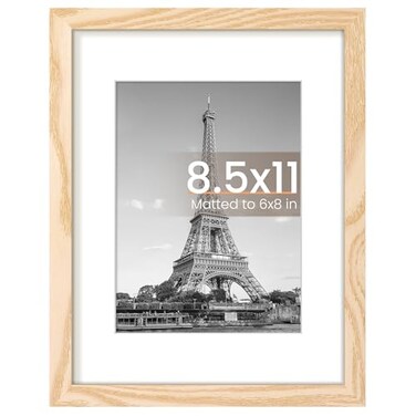 upsimples 8.5 By 11 Picture Frame, Certificate Frames, Natural Style 1 Pack