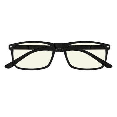 Eyekepper Blue Light Reading Glasses Men Women 0.5, Rectangular Black Frame