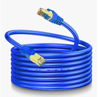 LEKVKM Cat8 Ethernet Cable 50ft 40Gbps 2000MHz S/FTP PoE Indoor Home/Office