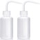 Valchoose 150ml White LDPE Wash Bottle, Bent Nozzle, Portable Design, 2 Set