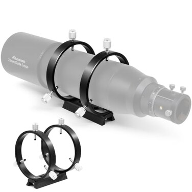 Astromania Adjustable Guide Scope Ring Set with Plate 90 mm Inside Diameter