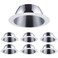 TORCHSTAR 6-Pack 6 Inch Recessed Light Trim, Step Baffle Aluminum Reflector