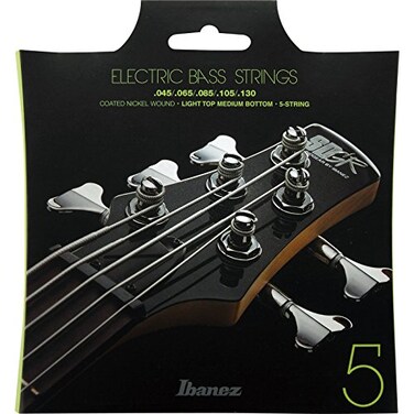Ibanez IEBS5C 5-String Bass Guitar Strings - Light Top Medium Bottom, Silver