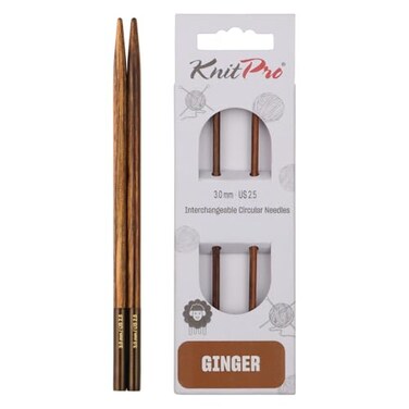 KnitPro Ginger Interchangeable Circular Needles 4" (10cmUS Size 2.5 (3mm