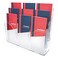 Deflecto 47631 Three-tier docuholder organizer with 6 removable dividers, clear